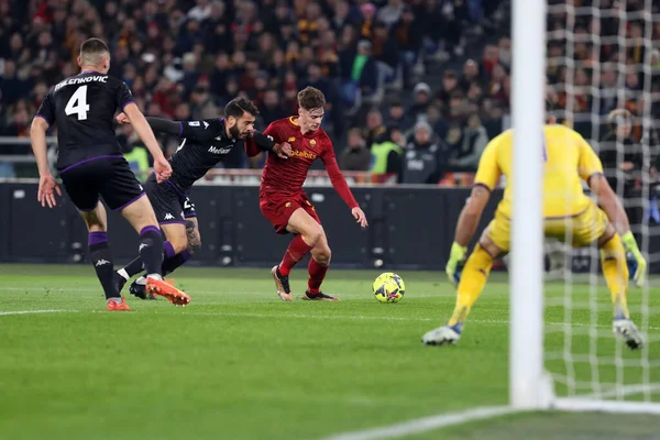Rome, Italy 15.01.2023:  in action during the Serie A football match between AS Roma and AC Fiorentina  at Stadio Olimpico on January 15, 2023 in Rome, Italy.