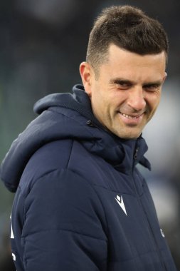 Rome, Italy 19.01.2023: Thiago Motta coach manager during  the Freccia Rossa Italy Cup match between SS Lazio and Bologna  at Stadio Olimpico on January 19, 2023 in Rome, Italy.