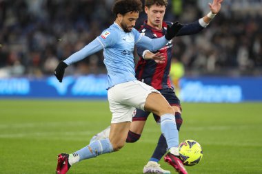 Rome, Italy 19.01.2023: Felipe Anderson (Lazio), Sosa (bologna) in action during  the Freccia Rossa Italy Cup match between SS Lazio and Bologna  at Stadio Olimpico on January 19, 2023 in Rome, Italy.