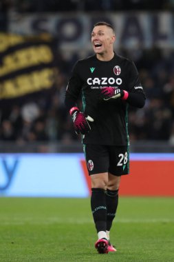 Rome, Italy 19.01.2023:  Lukasz Skorupski (Bol) in action during  the Freccia Rossa Italy Cup match between SS Lazio and Bologna  at Stadio Olimpico on January 19, 2023 in Rome, Italy.