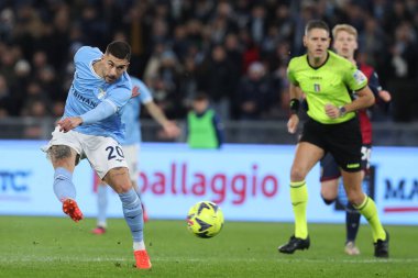 Rome, Italy 19.01.2023: Mattia Zaccagni (Lazio) in action during  the Freccia Rossa Italy Cup match between SS Lazio and Bologna  at Stadio Olimpico on January 19, 2023 in Rome, Italy.