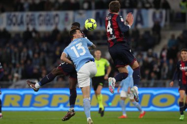 Rome, Italy 19.01.2023:  Alessio Romagnoli (Lazio), Sosa (bologna) in action during  the Freccia Rossa Italy Cup match between SS Lazio and Bologna  at Stadio Olimpico on January 19, 2023 in Rome, Italy.