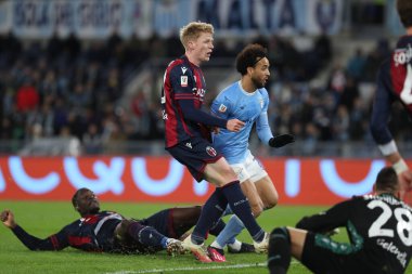 Rome, Italy 19.01.2023: Felipe Anderson (Lazio) score the goal and celebrates during  the Freccia Rossa Italy Cup match between SS Lazio and Bologna  at Stadio Olimpico on January 19, 2023 in Rome, Italy.