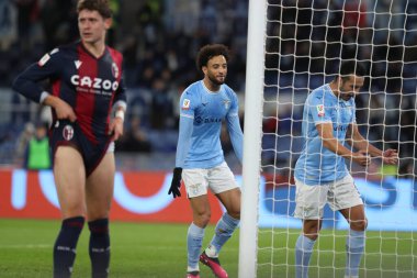 Rome, Italy 19.01.2023: Felipe Anderson (Lazio) score the goal and celebrates during  the Freccia Rossa Italy Cup match between SS Lazio and Bologna  at Stadio Olimpico on January 19, 2023 in Rome, Italy.