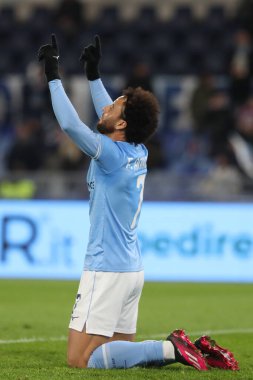 Rome, Italy 19.01.2023: Felipe Anderson (Lazio) score the goal and celebrates during  the Freccia Rossa Italy Cup match between SS Lazio and Bologna  at Stadio Olimpico on January 19, 2023 in Rome, Italy.