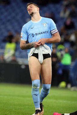 Rome, Italy 19.01.2023:Milinkovic Savic (Lazio)  in action during  the Freccia Rossa Italy Cup match between SS Lazio and Bologna  at Stadio Olimpico on January 19, 2023 in Rome, Italy.