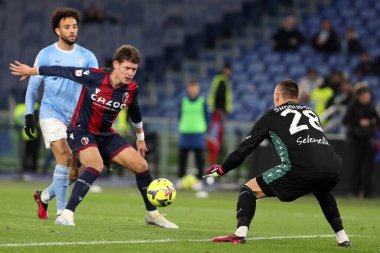 Rome, Italy 19.01.2023: Soso (bologna), Lukasz Skorupski (Bol) in action during  the Freccia Rossa Italy Cup match between SS Lazio and Bologna  at Stadio Olimpico on January 19, 2023 in Rome, Italy.