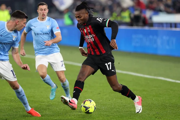 Rome, Italy 24.01.2023:  Rafael Leao (Milan) in action during the Serie A match day 19 between SS Lazio and AC Milan at Stadio Olimpico on January 24, 2023 in Rome, Italy.
