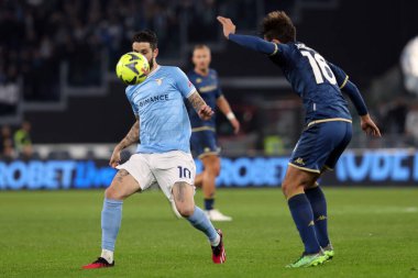 Rome, Italy 29.1.2023: Luis Alberto (Lazio), Ranieri (Fiorentina) in action during the Serie A football match, day 20, between SS Lazio vs Acf Fiorentina at Stadio Olimpico on January 29, 2023 in Rome, Italy.