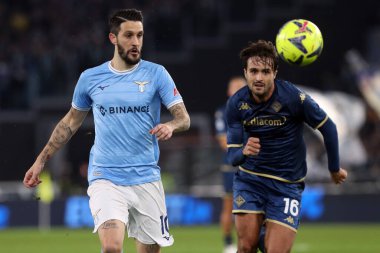 Rome, Italy 29.1.2023: Luis Alberto (Lazio), Ranieri (Fiorentina) in action during the Serie A football match, day 20, between SS Lazio vs Acf Fiorentina at Stadio Olimpico on January 29, 2023 in Rome, Italy.