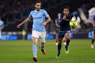 Rome, Italy 29.1.2023: Luis Alberto (Lazio), Ranieri (Fiorentina) in action during the Serie A football match, day 20, between SS Lazio vs Acf Fiorentina at Stadio Olimpico on January 29, 2023 in Rome, Italy.