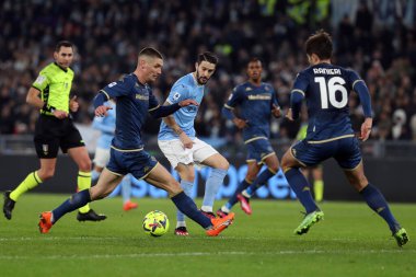 Rome, Italy 29.1.2023: Milenkovic (Fiorentina), Luis Alberto (Lazio) in action during the Serie A football match, day 20, between SS Lazio vs Acf Fiorentina at Stadio Olimpico on January 29, 2023 in Rome, Italy.