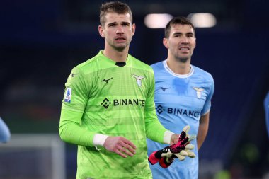 Rome, Italy 29.1.2023:  Ivan Predel (Lazio) greet fans at end of the Serie A football match, day 20, between SS Lazio vs Acf Fiorentina at Stadio Olimpico on January 29, 2023 in Rome, Italy.