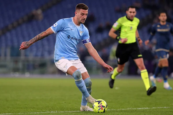 Rome, Italy 29.1.2023: Milinkovic Savic (Lazio) in action during the Serie A football match, day 20, between SS Lazio vs Acf Fiorentina at Stadio Olimpico on January 29, 2023 in Rome, Italy.