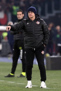 Rome, Italy 01.02.2023: Michele Castagnetti (CREMONESE). Paulo Dybala (AS ROMA) in action during the semifinal Italy Cup match between AS Roma and Cremonese at OLYMPIC STADIUM on February 01, 2023 in Rome, Italy.