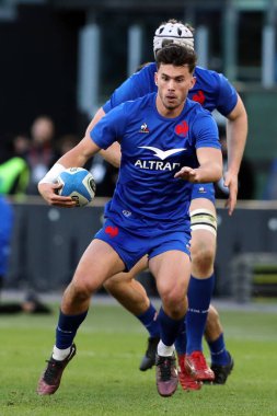 Rome, Italy 05.02.2023:  ETHAN DUMORTIER (FRA) in action during the Guinness Six Nations 2023 rugby match between ITALY vs France at Stadio Olimpico on February 05, 2023 in Rome, Italy.