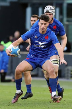 Rome, Italy 05.02.2023:  ETHAN DUMORTIER (FRA) in action during the Guinness Six Nations 2023 rugby match between ITALY vs France at Stadio Olimpico on February 05, 2023 in Rome, Italy.