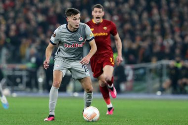 Rome, Italy 19.02.2023: AMAR DEDIC (SALZBURG)  in action during the  UEFA EUROPA League 2023 football match between AS Roma vs FC Salzburg at Stadio Olimpico on February 23, 2023 in Rome, Italy.