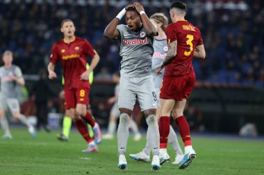 Rome, Italy 19.02.2023: Disappointment JUNIOR ADAMU (SALZBURG)  during the  UEFA EUROPA League 2023 football match between AS Roma vs FC Salzburg at Stadio Olimpico on February 23, 2023 in Rome, Italy.