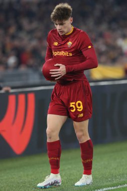 Rome, Italy 19.02.2023: Nicola Zalewski of Roma in action during the  UEFA EUROPA League 2023 football match between AS Roma vs FC Salzburg at Stadio Olimpico on February 23, 2023 in Rome, Italy.