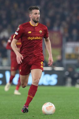 Rome, Italy 19.02.2023: Bryan Cristante in action during the  UEFA EUROPA League 2023 football match between AS Roma vs FC Salzburg at Stadio Olimpico on February 23, 2023 in Rome, Italy.