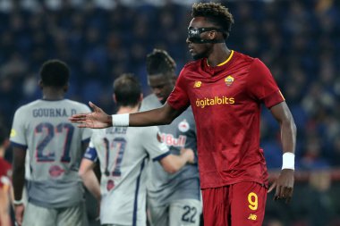 Rome, Italy 19.02.2023: Tammy Abraham of Roma  in action during the  UEFA EUROPA League 2023 football match between AS Roma vs FC Salzburg at Stadio Olimpico on February 23, 2023 in Rome, Italy.