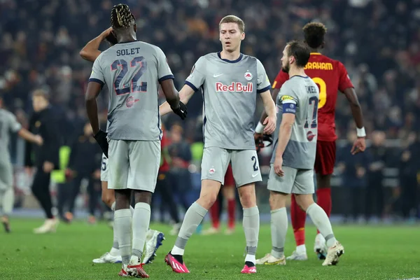 Rome, Italy 19.02.2023:  OUMAR SOLET (SALZBURG) at end of the UEFA EUROPA League 2023 football match between AS Roma vs FC Salzburg at Stadio Olimpico on February 23, 2023 in Rome, Italy.
