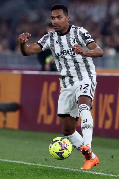 Rom Italien 2023 Alex Sandro Juventus Aktion Serie Fotbollsmatch Mellan — Stockfoto