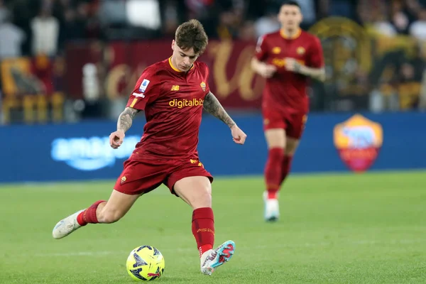 stock image Rome, Italy 12.03.2023: Nicola Zalwski (AS ROMA) in action during the Serie A footballl match between AS Roma vs Sassuolo at Stadio Olimpico in Rome, Italy.