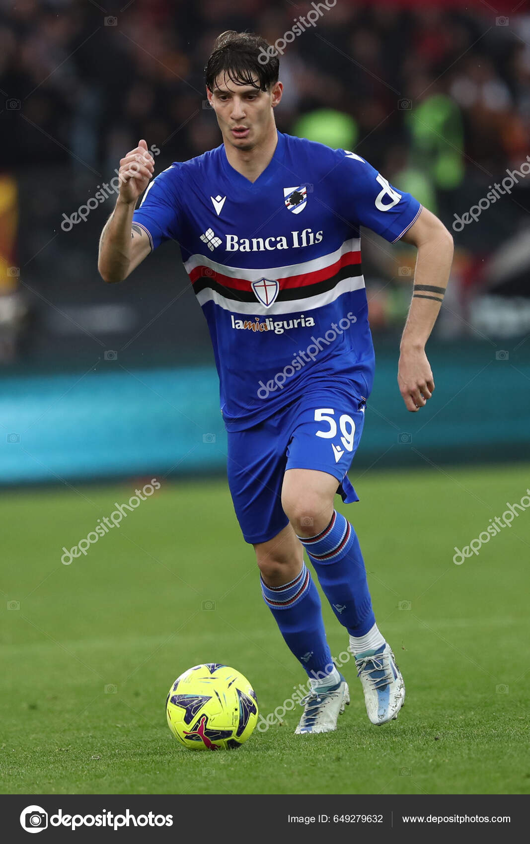 Rome Italy 2023 Alessandro Zanoli Samp Action Serie 2022 2023 Stock