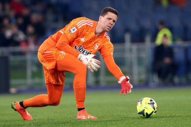 Roma, İtalya 08.04.2023: Wojciech Szczesney (Juventus) Serie A 2022 / 2023 şampiyonluk maçı sırasında, 29 gün içinde, SS Lazio FC Juventus Torino 'ya karşı Roma Olimpiyat Stadyumu' nda oynanan karşılaşma..