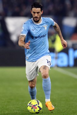 Roma, İtalya 08.04.2023: Luis Alberto (Lazio) Serie A 2022 / 2023 şampiyonluk maçında, SS Lazio ile FC Juventus Torino arasında İtalya 'nın başkenti Roma' daki Olimpiyat Stadyumu 'nda oynanan karşılaşma..