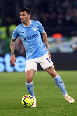Roma, İtalya 08.04.2023: Alessio Romagnoli (Lazio) Serie A 2022 / 2023 şampiyonluk maçında, 29. Gün, SS Lazio ile FC Juventus Torino arasındaki Olimpiyat Stadyumu, İtalya.