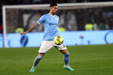Roma, İtalya 08.04.2023: Mattia Zaccagni (Lazio) Serie A 2022 / 2023 şampiyonluk maçında, 29. Gün, SS Lazio ile FC Juventus Torino arasındaki Olimpiyat Stadyumu, İtalya.