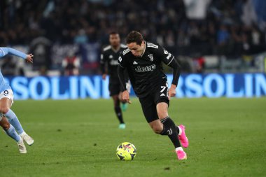 Roma, İtalya 08.04.2023: Serie A 2022 / 2023 şampiyonluk maçı sırasında, 29 gün içinde, SS Lazio FC Juventus Torino 'ya karşı Roma Olimpiyat Stadyumu, İtalya.