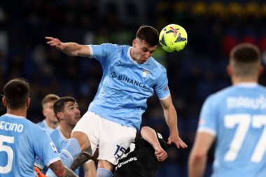 Roma, İtalya 08.04.2023: Serie A 2022 / 2023 şampiyonluk maçı sırasında, 29 gün içinde, SS Lazio FC Juventus Torino 'ya karşı Roma Olimpiyat Stadyumu, İtalya.