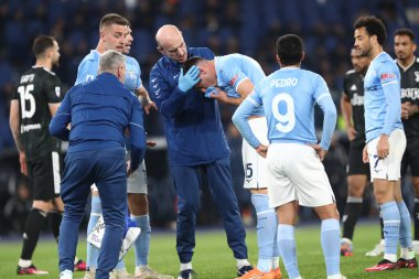 Roma, İtalya 08.04.2023: Serie A 2022 / 2023 şampiyonluk maçı sırasında, 29 gün içinde, SS Lazio FC Juventus Torino 'ya karşı Roma Olimpiyat Stadyumu, İtalya.