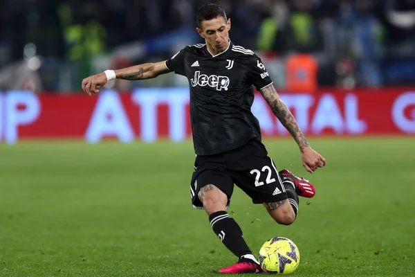 Roma, İtalya 08.04.2023: Angel Di Maria (Juventus) Serie A 2022 / 2023 şampiyonluk maçında SS Lazio ile FC Juventus Torino arasında İtalya 'nın başkenti Roma' daki Olimpiyat Stadyumu 'nda oynanan karşılaşma..