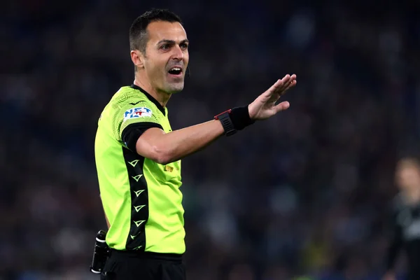 Rome Italy 2023 Referee Marco Bello Action Serie 2022 2023 — 스톡 사진