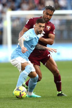 Roma, İtalya 22.04.2023: Mattia Zaccagni (Lazio). SINGO of Torino Serie A 2022 / 2023 futbol maçı sırasında, 31 gün içinde, İtalya 'daki Olimpiyat Stadyumu' nda SS LAZIO FC TORINO 'ya karşı.