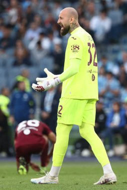 Roma, İtalya 22,04.2023: Torino 'lu Milinkoviç Saviç, İtalya' nın Roma kentindeki Olimpiyat stadyumunda SS LAZIO ile FC TORINO arasında oynanan Serie A 2022 / 2023 futbol karşılaşmasında eylem halinde..