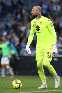 Roma, İtalya 22,04.2023: Torino 'lu Milinkoviç Saviç, İtalya' nın Roma kentindeki Olimpiyat stadyumunda SS LAZIO ile FC TORINO arasında oynanan Serie A 2022 / 2023 futbol karşılaşmasında eylem halinde..