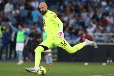 Roma, İtalya 22,04.2023: Torino 'lu Milinkoviç Saviç, İtalya' nın Roma kentindeki Olimpiyat stadyumunda SS LAZIO ile FC TORINO arasında oynanan Serie A 2022 / 2023 futbol karşılaşmasında eylem halinde..