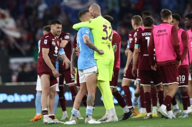 Roma, İtalya 22.04.2023: Serie A 2022 / 2023 futbol maçı sırasında, 31 gün içinde, İtalya 'nın Roma kentindeki Olimpiyat stadyumunda SS LAZIO FC TORINO' ya karşı.