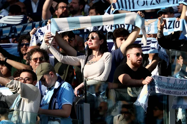 Rome Italië 2023 Lazio Supporters Stand Tijdens Serie 2022 2023 — Stockfoto