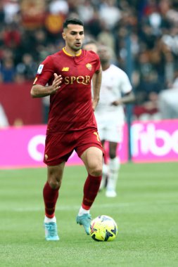 Roma, İtalya 29.04.2023: Serie A 2022 / 2023 futbol karşılaşması, 32. gün, AS ROMA 'nın AC MILAN' a karşı Roma Olimpiyat Stadyumu, İtalya.