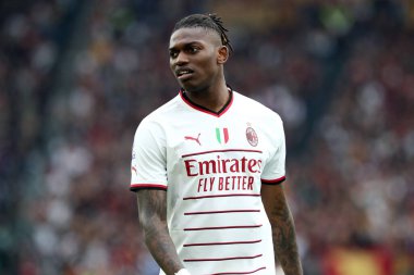 Roma, İtalya 29.04.2023: Rafael Leao (Milan) Serie A 2022 / 2023 futbol karşılaşması sırasında, 32. gün, AS ROMA 'nın AC MILAN' a karşı Roma Olimpiyat Stadyumu, İtalya.