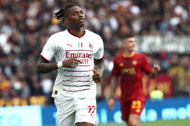 Roma, İtalya 29.04.2023: Rafael Leao (Milan) Serie A 2022 / 2023 futbol karşılaşması sırasında, 32. gün, AS ROMA 'nın AC MILAN' a karşı Roma Olimpiyat Stadyumu, İtalya.