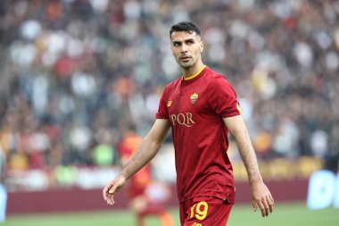 Roma, İtalya 29.04.2023: Serie A 2022 / 2023 futbol karşılaşması, 32. gün, AS ROMA 'nın AC MILAN' a karşı Roma Olimpiyat Stadyumu, İtalya.