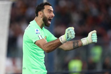 Roma, İtalya 29.04.2023: Serie A 2022 / 2023 futbol karşılaşması, 32. gün, AS ROMA 'nın AC MILAN' a karşı Roma Olimpiyat Stadyumu, İtalya.